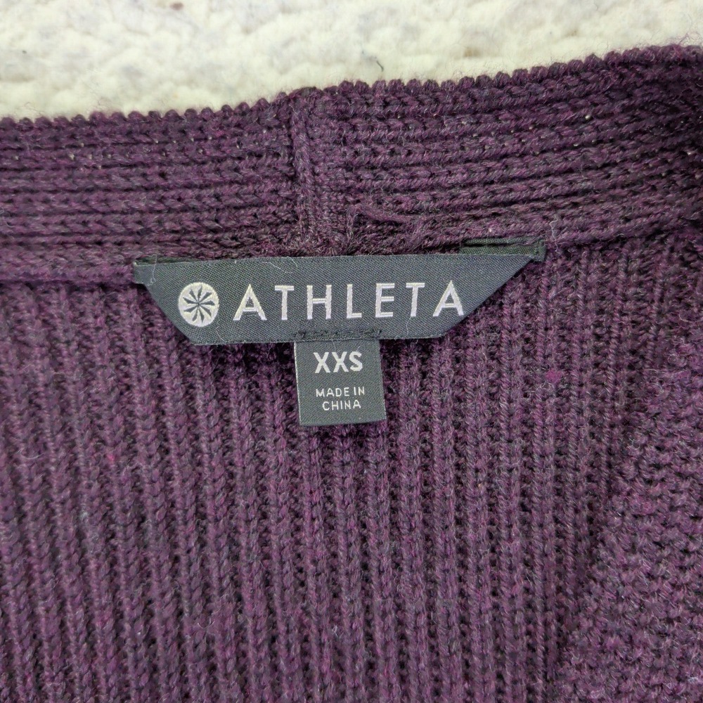 Athleta Switchback Pullover Sweater Burgundy Ribb… - image 3